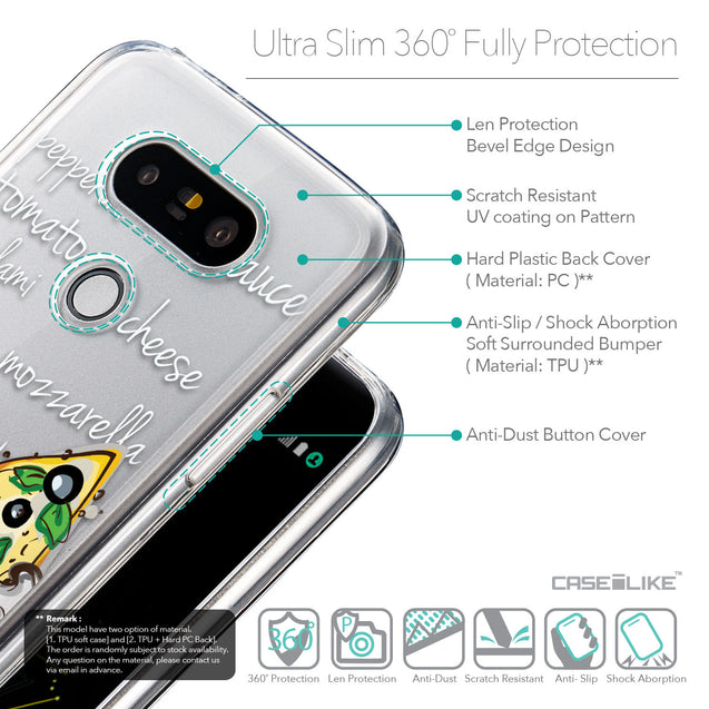 Details in English - CASEiLIKE LG G5 back cover Pizza 4822