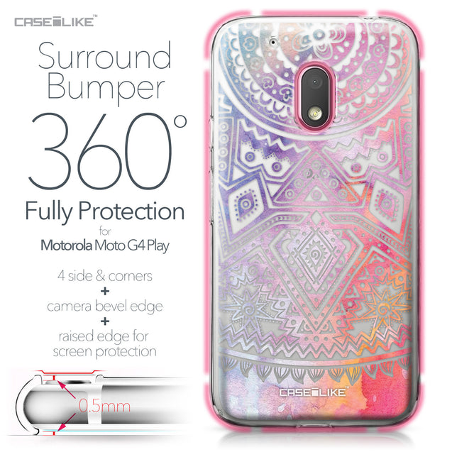Motorola Moto G4 Play case Indian Line Art 2065 Bumper Case Protection | CASEiLIKE.com