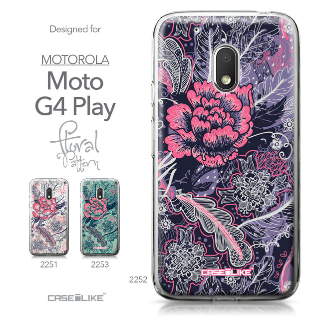 Motorola Moto G4 Play case Vintage Roses and Feathers Blue 2252 Collection | CASEiLIKE.com