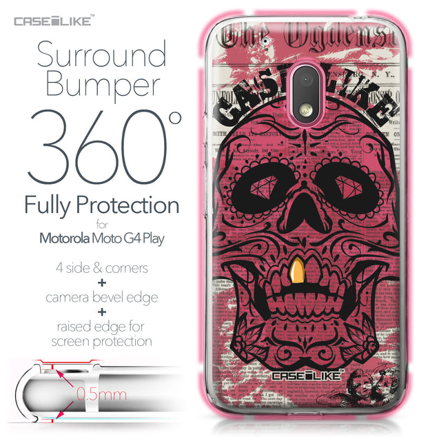 Motorola Moto G4 Play case Art of Skull 2523 Bumper Case Protection | CASEiLIKE.com