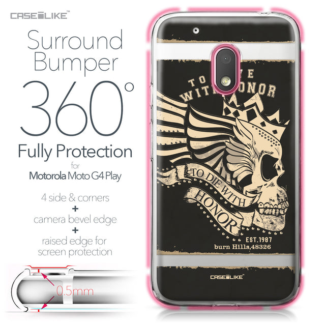 Motorola Moto G4 Play case Art of Skull 2529 Bumper Case Protection | CASEiLIKE.com