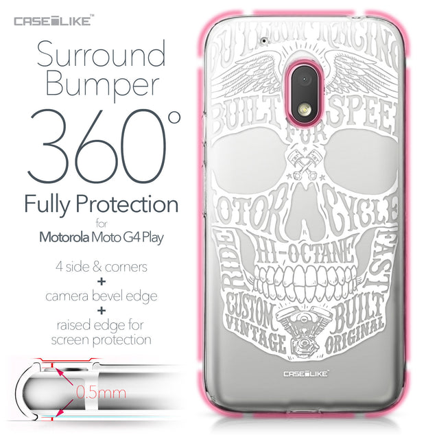 Motorola Moto G4 Play case Art of Skull 2530 Bumper Case Protection | CASEiLIKE.com