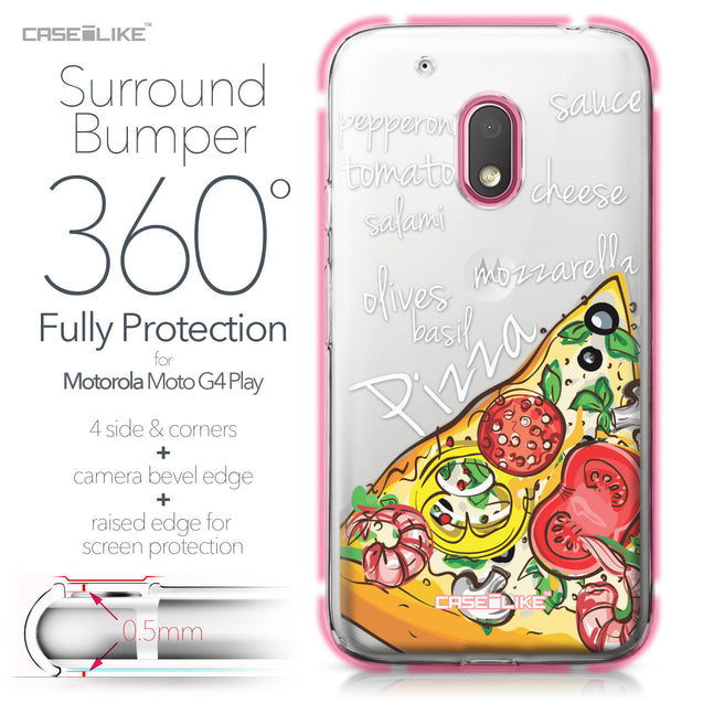 Motorola Moto G4 Play case Pizza 4822 Bumper Case Protection | CASEiLIKE.com