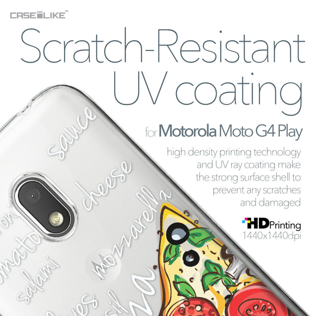 Motorola Moto G4 Play case Pizza 4822 with UV-Coating Scratch-Resistant Case | CASEiLIKE.com