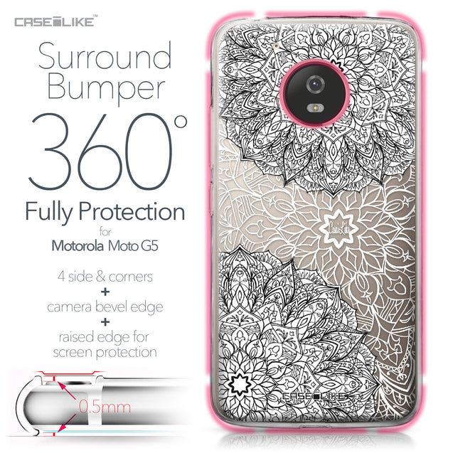Motorola Moto G5 case Mandala Art 2093 Bumper Case Protection | CASEiLIKE.com