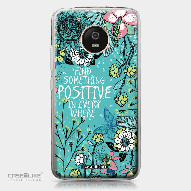 Motorola Moto G5 case Blooming Flowers Turquoise 2249 | CASEiLIKE.com
