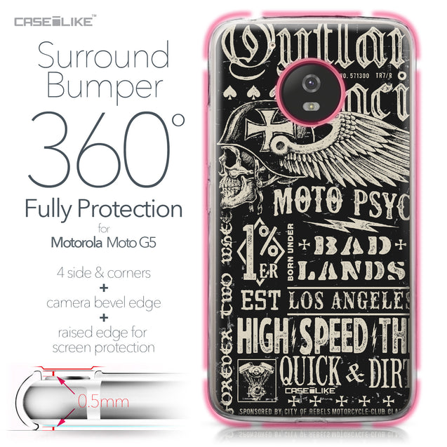 Motorola Moto G5 case Art of Skull 2531 Bumper Case Protection | CASEiLIKE.com