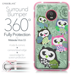 Motorola Moto G5 case Owl Graphic Design 3313 Bumper Case Protection | CASEiLIKE.com