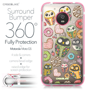 Motorola Moto G5 case Owl Graphic Design 3315 Bumper Case Protection | CASEiLIKE.com