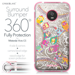 Motorola Moto G5 case Owl Graphic Design 3316 Bumper Case Protection | CASEiLIKE.com