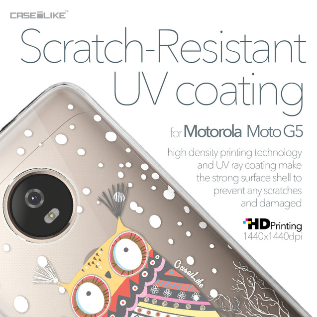 Motorola Moto G5 case Owl Graphic Design 3317 with UV-Coating Scratch-Resistant Case | CASEiLIKE.com