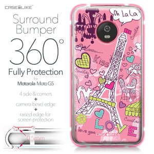 Motorola Moto G5 case Paris Holiday 3905 Bumper Case Protection | CASEiLIKE.com