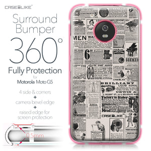 Motorola Moto G5 case Vintage Newspaper Advertising 4818 Bumper Case Protection | CASEiLIKE.com