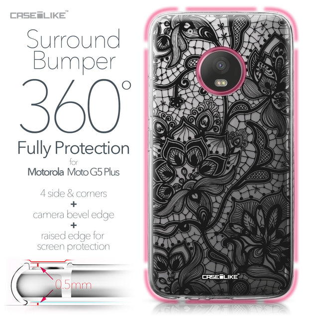 Motorola Moto G5 Plus case Lace 2037 Bumper Case Protection | CASEiLIKE.com