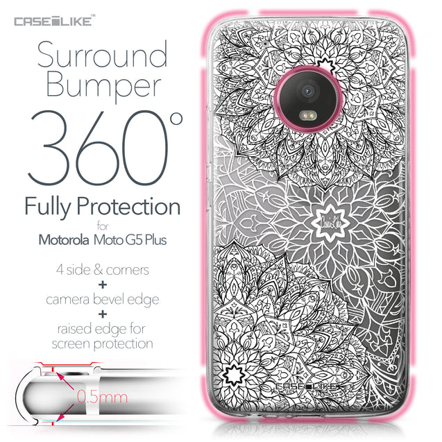 Motorola Moto G5 Plus case Mandala Art 2093 Bumper Case Protection | CASEiLIKE.com