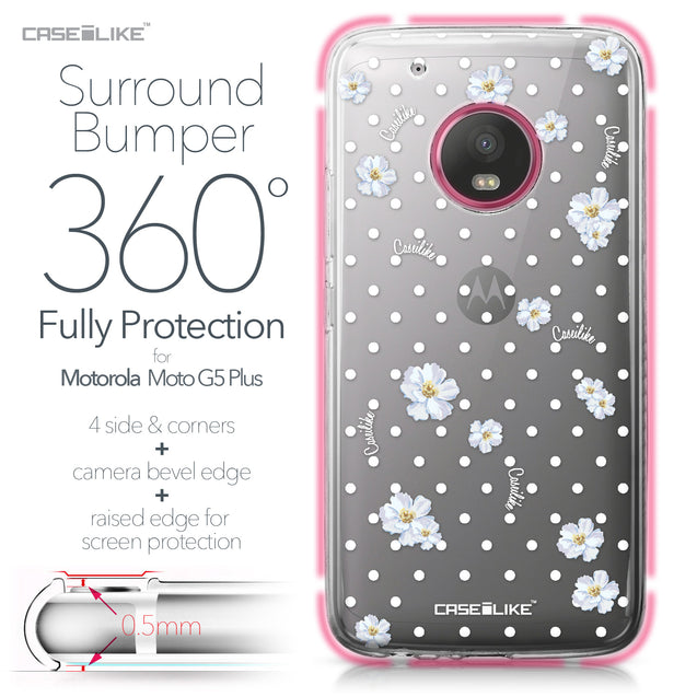 Motorola Moto G5 Plus case Watercolor Floral 2235 Bumper Case Protection | CASEiLIKE.com
