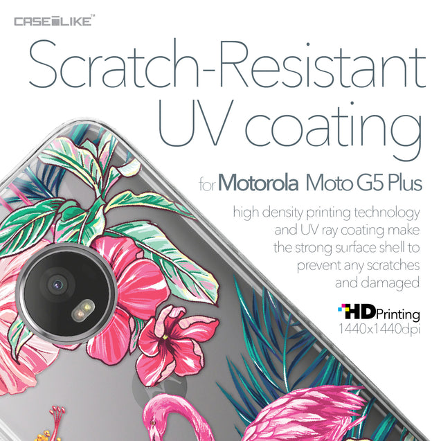 Motorola Moto G5 Plus case Tropical Flamingo 2239 with UV-Coating Scratch-Resistant Case | CASEiLIKE.com
