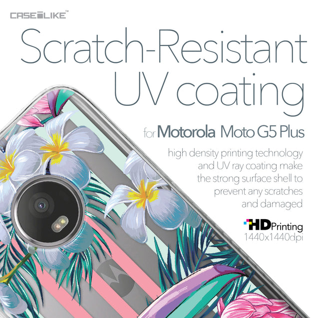 Motorola Moto G5 Plus case Tropical Floral 2240 with UV-Coating Scratch-Resistant Case | CASEiLIKE.com
