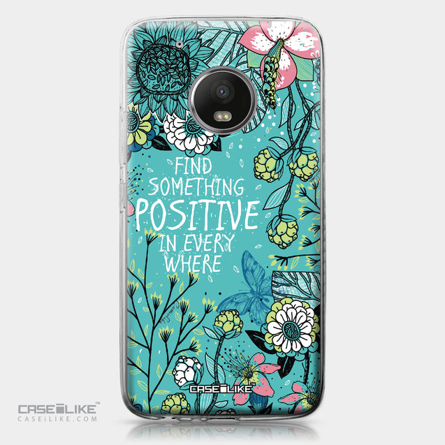 Motorola Moto G5 Plus case Blooming Flowers Turquoise 2249 | CASEiLIKE.com