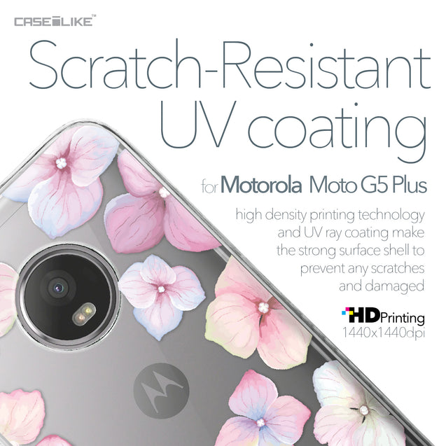 Motorola Moto G5 Plus case Hydrangea 2257 with UV-Coating Scratch-Resistant Case | CASEiLIKE.com