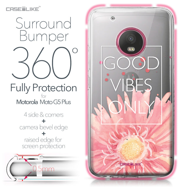 Motorola Moto G5 Plus case Gerbera 2258 Bumper Case Protection | CASEiLIKE.com