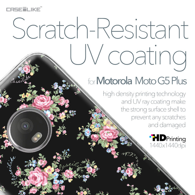 Motorola Moto G5 Plus case Floral Rose Classic 2261 with UV-Coating Scratch-Resistant Case | CASEiLIKE.com