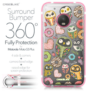 Motorola Moto G5 Plus case Owl Graphic Design 3315 Bumper Case Protection | CASEiLIKE.com