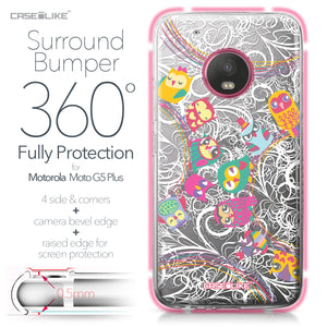 Motorola Moto G5 Plus case Owl Graphic Design 3316 Bumper Case Protection | CASEiLIKE.com