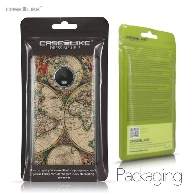 Motorola Moto G5 Plus case World Map Vintage 4607 Retail Packaging | CASEiLIKE.com