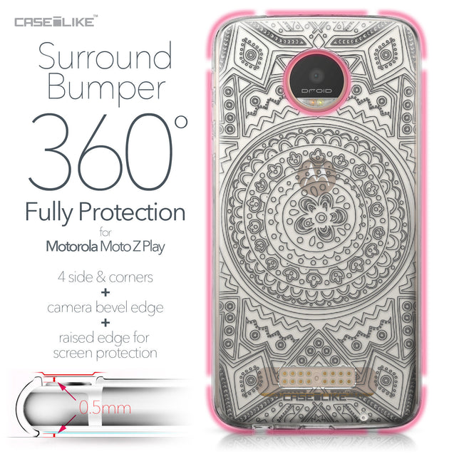 Motorola Moto Z Play case Indian Line Art 2063 Bumper Case Protection | CASEiLIKE.com