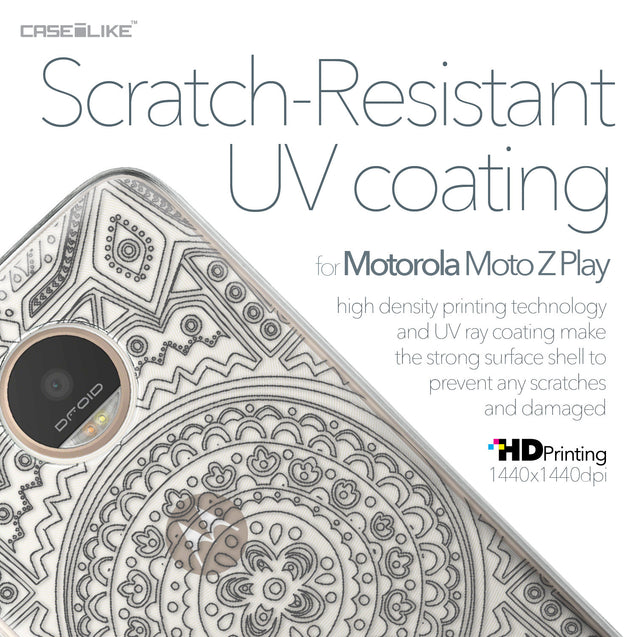 Motorola Moto Z Play case Indian Line Art 2063 with UV-Coating Scratch-Resistant Case | CASEiLIKE.com