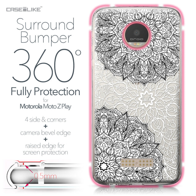 Motorola Moto Z Play case Mandala Art 2093 Bumper Case Protection | CASEiLIKE.com
