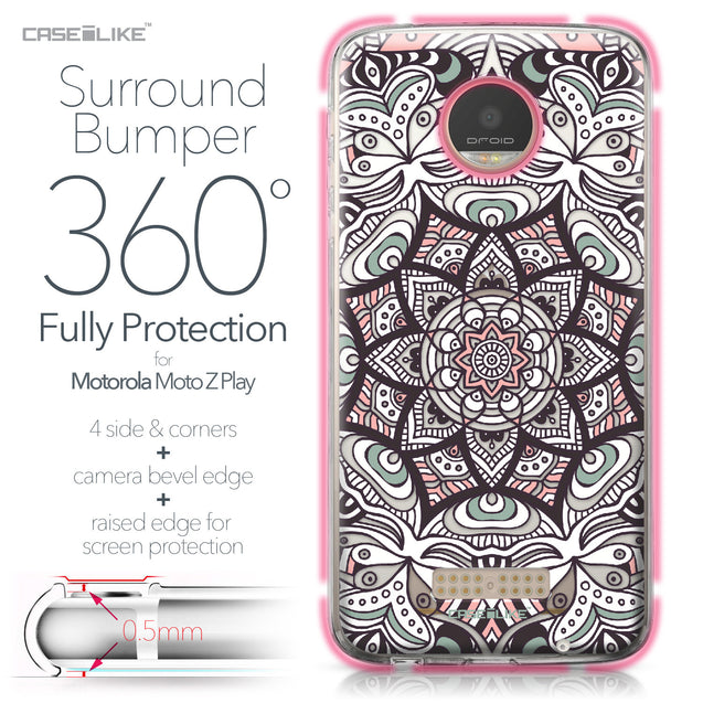 Motorola Moto Z Play case Mandala Art 2095 Bumper Case Protection | CASEiLIKE.com