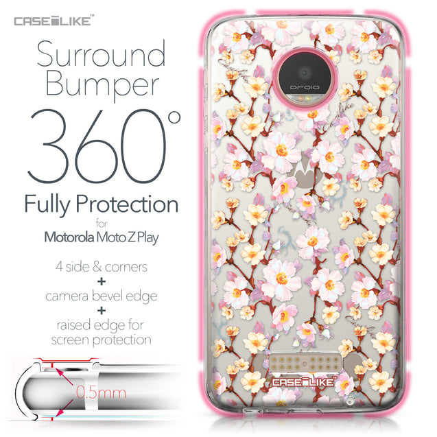Motorola Moto Z Play case Watercolor Floral 2236 Bumper Case Protection | CASEiLIKE.com