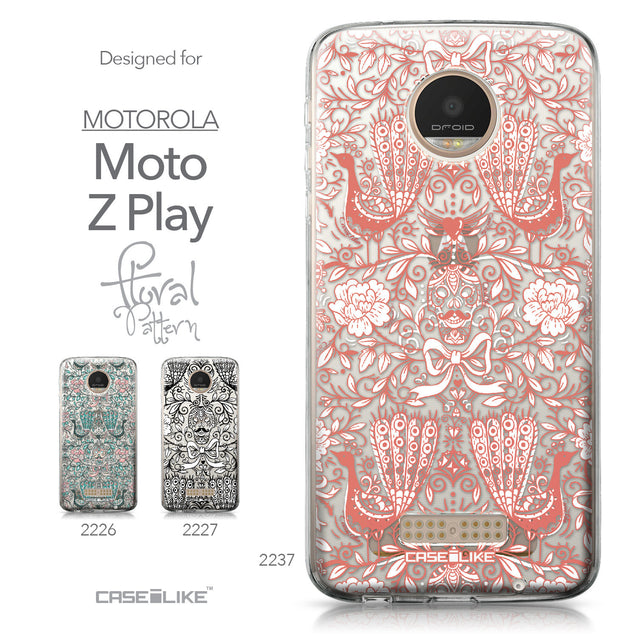 Motorola Moto Z Play case Roses Ornamental Skulls Peacocks 2237 Collection | CASEiLIKE.com