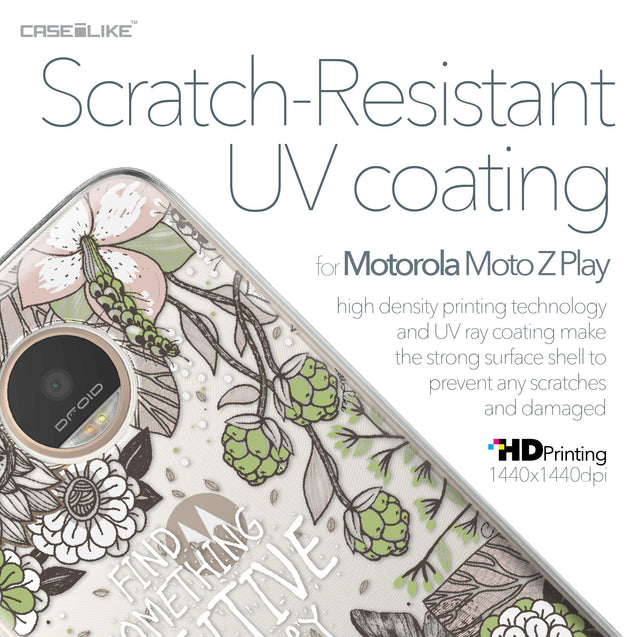 Motorola Moto Z Play case Blooming Flowers 2250 with UV-Coating Scratch-Resistant Case | CASEiLIKE.com