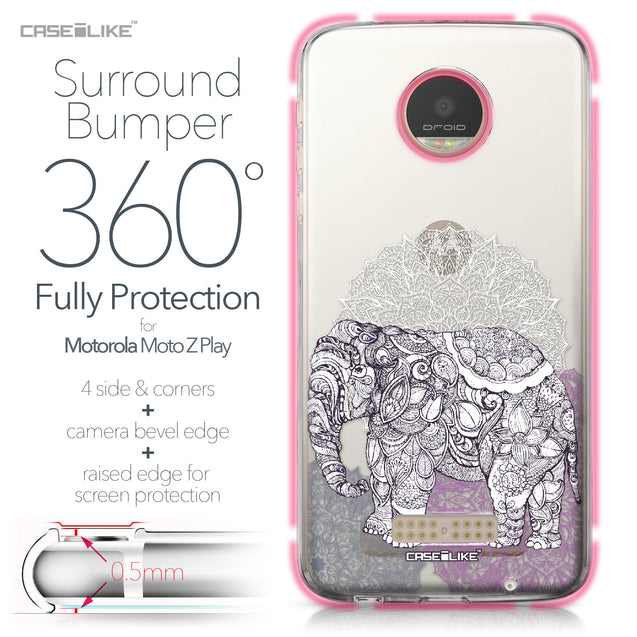 Motorola Moto Z Play case Mandala Art 2301 Bumper Case Protection | CASEiLIKE.com