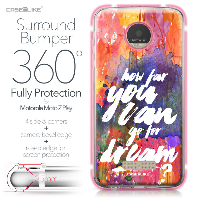 Motorola Moto Z Play case Quote 2421 Bumper Case Protection | CASEiLIKE.com