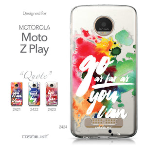 Motorola Moto Z Play case Quote 2424 Collection | CASEiLIKE.com