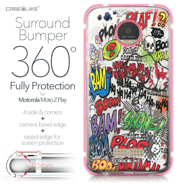 Motorola Moto Z Play case Comic Captions 2914 Bumper Case Protection | CASEiLIKE.com