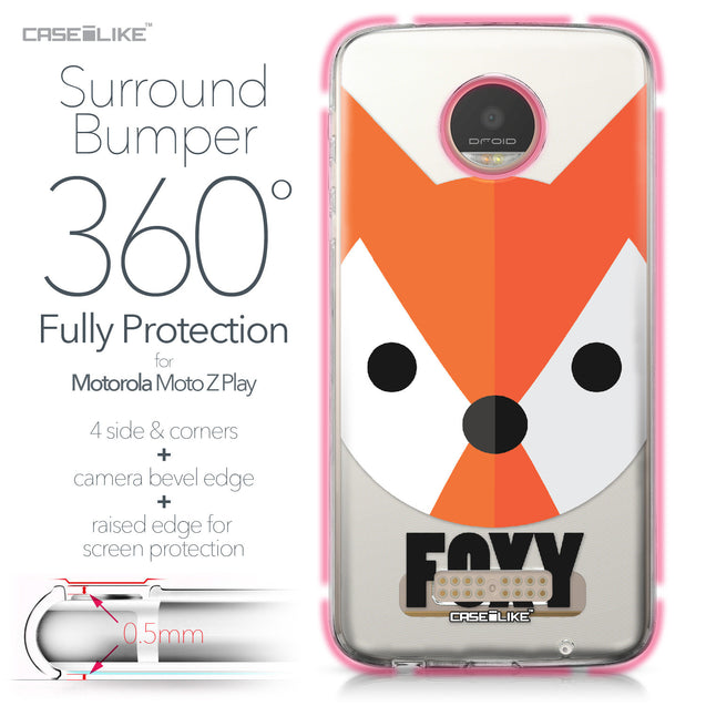 Motorola Moto Z Play case Animal Cartoon 3637 Bumper Case Protection | CASEiLIKE.com