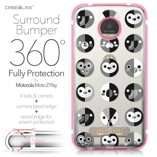 Motorola Moto Z Play case Animal Cartoon 3639 Bumper Case Protection | CASEiLIKE.com