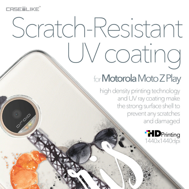 Motorola Moto Z Play case Paris Holiday 3908 with UV-Coating Scratch-Resistant Case | CASEiLIKE.com