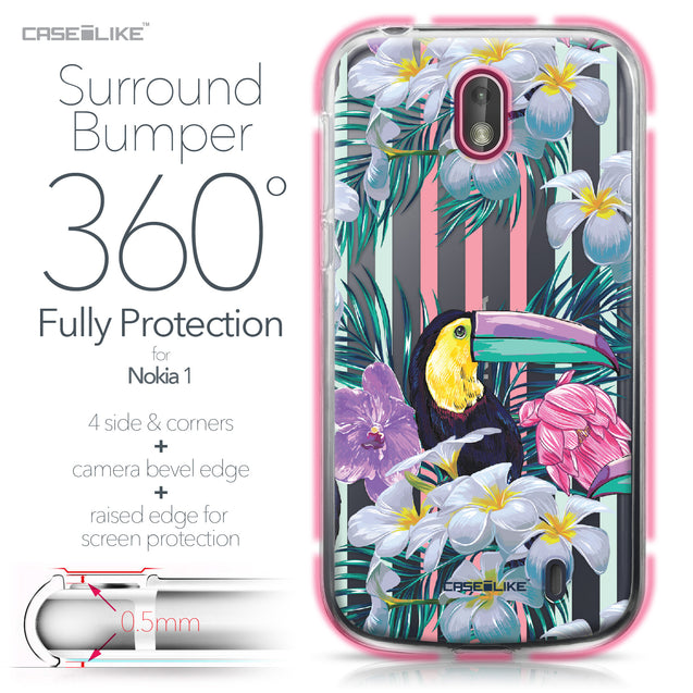 Nokia 1 case Tropical Floral 2240 Bumper Case Protection | CASEiLIKE.com