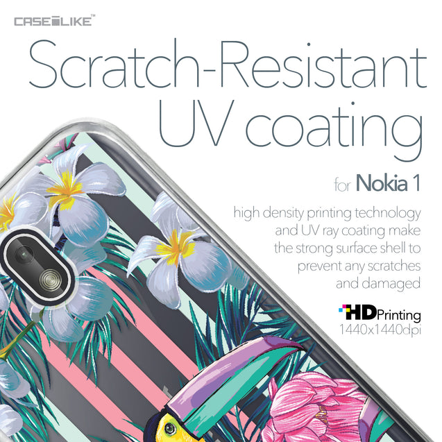 Nokia 1 case Tropical Floral 2240 with UV-Coating Scratch-Resistant Case | CASEiLIKE.com