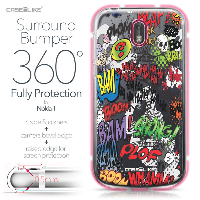 Nokia 1 case Comic Captions 2914 Bumper Case Protection | CASEiLIKE.com