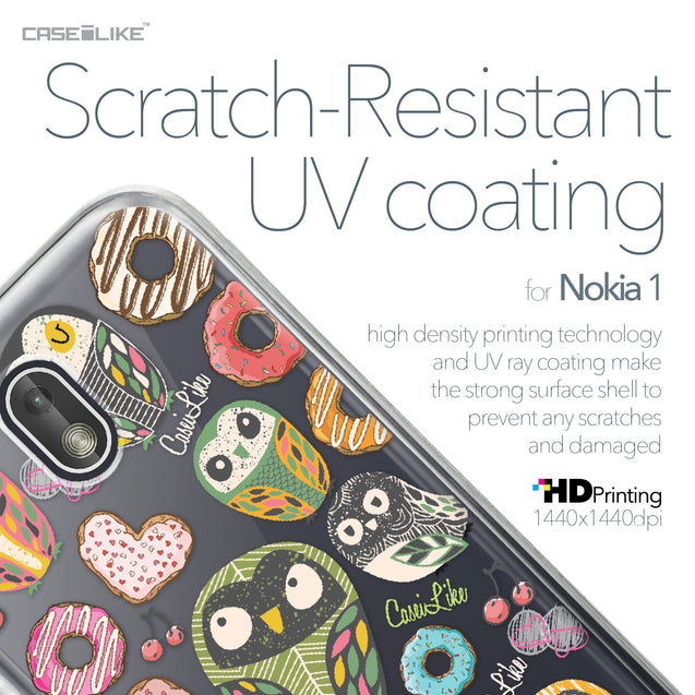Nokia 1 case Owl Graphic Design 3315 with UV-Coating Scratch-Resistant Case | CASEiLIKE.com