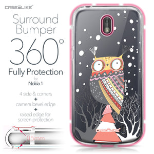 Nokia 1 case Owl Graphic Design 3317 Bumper Case Protection | CASEiLIKE.com