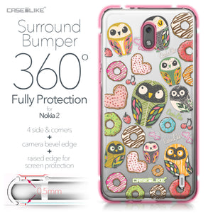 Nokia 2 case Owl Graphic Design 3315 Bumper Case Protection | CASEiLIKE.com