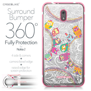 Nokia 2 case Owl Graphic Design 3316 Bumper Case Protection | CASEiLIKE.com